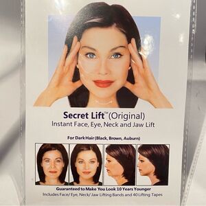 Secret Lift Instant Face Eye Neck Jaw Lift For Dark Hair Black Brown Aub…